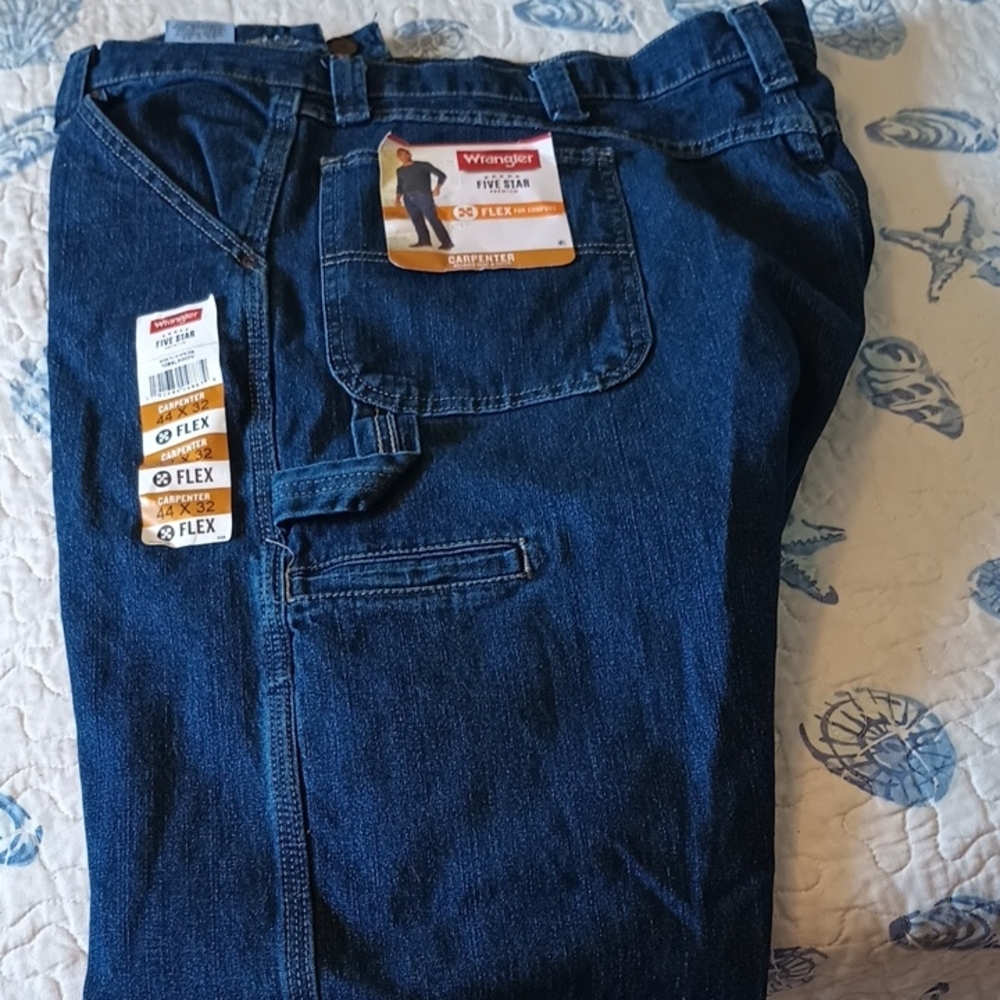 Wrangler Men's Dark Blue Relaxed Jeans
